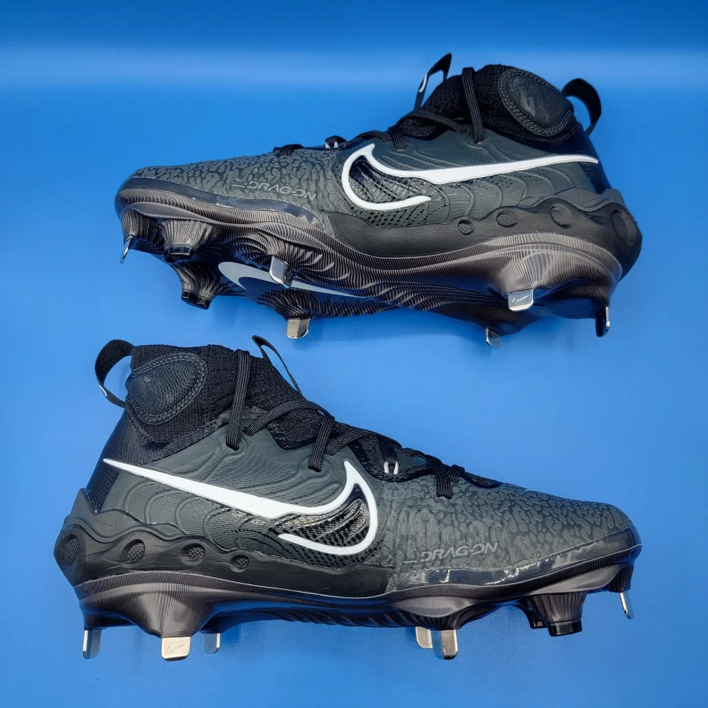 Nike Alpha Huarache NXT Metal Baseball Cleats Men's Size 7.5 Black White New
